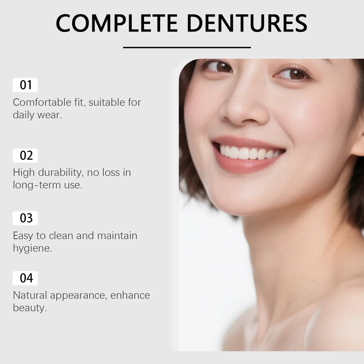 Denture Silicone Kit Comfortable Soft Liners for Adults at Home for Instant Smile Restoration