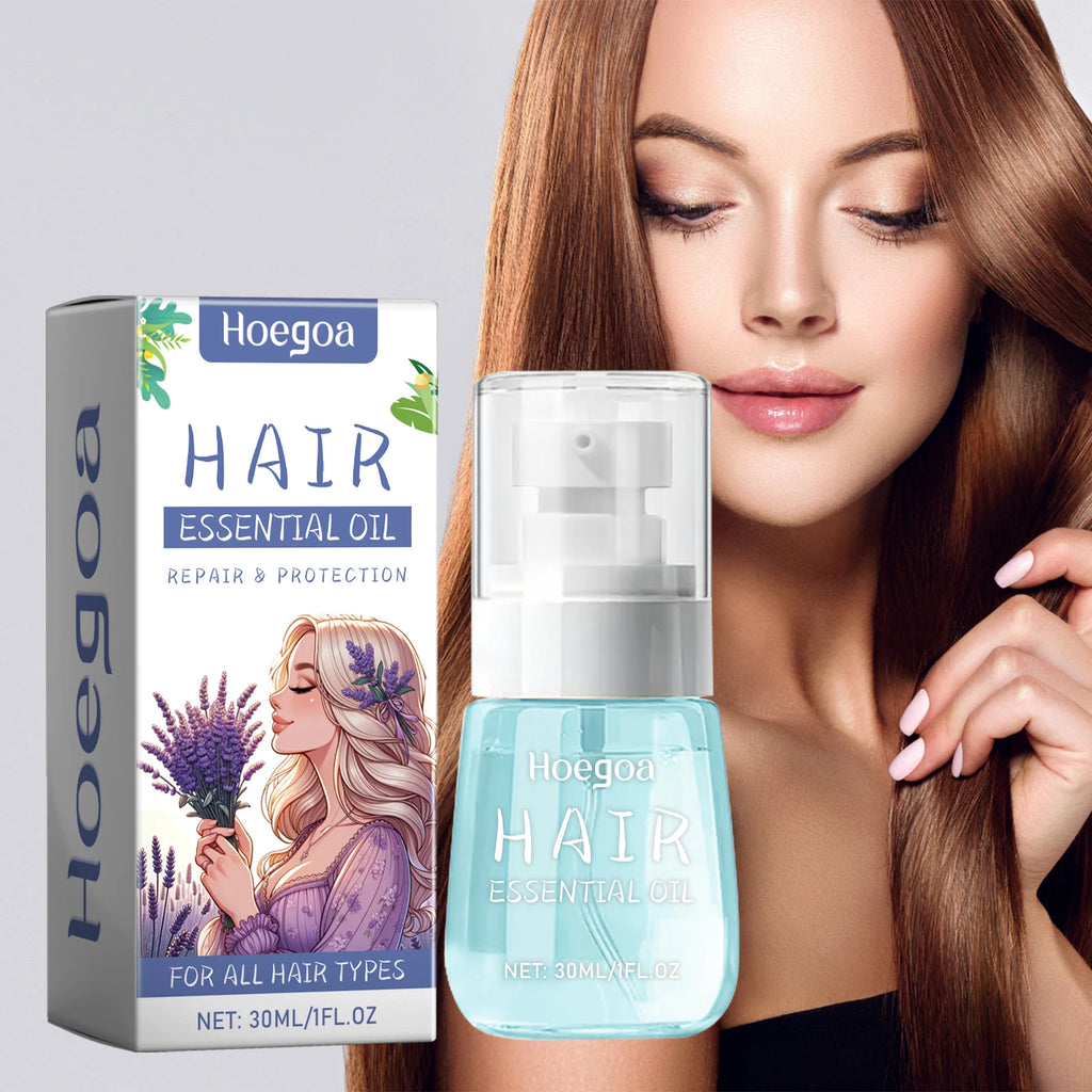 Lavender Hair Essential Oil Repair Anti Frizz Serum for Dry Damaged Hair and Healthy Scalp Roots