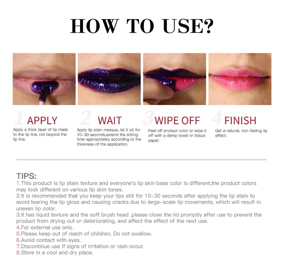 Lip Stain Long Lasting Waterproof Tint for Women Daily Use and Special Occasion Makeup Routine - 15