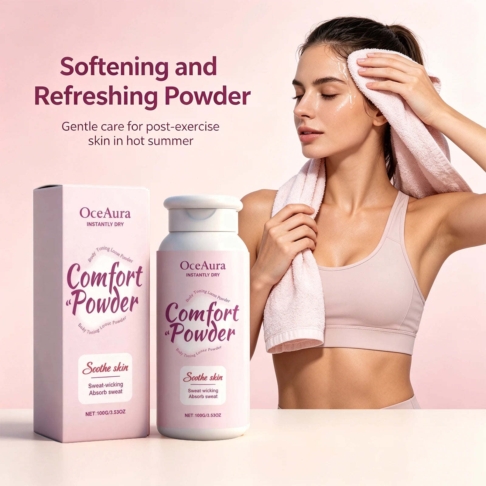 Comfort Powder Sweat Wicking Body Dust for Men and Women in Hot Summer and Daily Exercise - 1