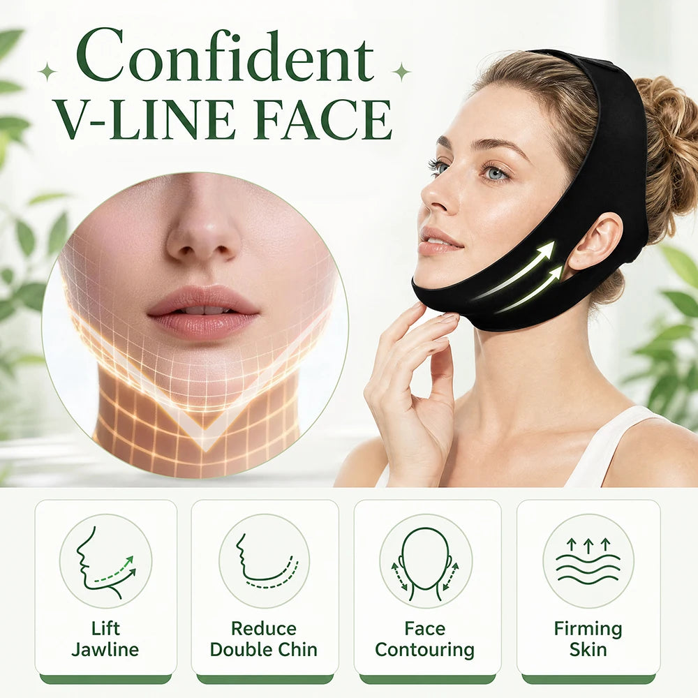 Face Ice Pack V Lifting Bandage Reusable Gel Compress for Home Skincare and Facial Recovery