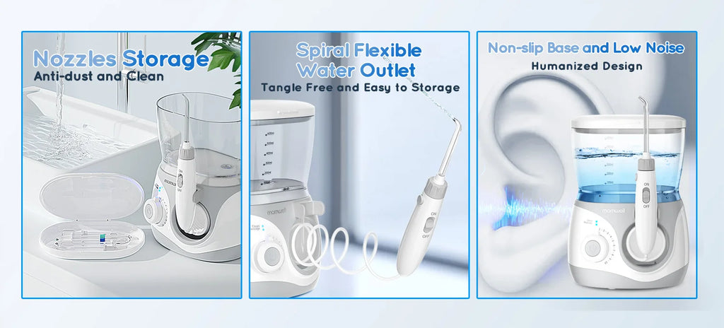 Electric Water Flosser Oral Irrigator with Multiple Tips for Adults at Home