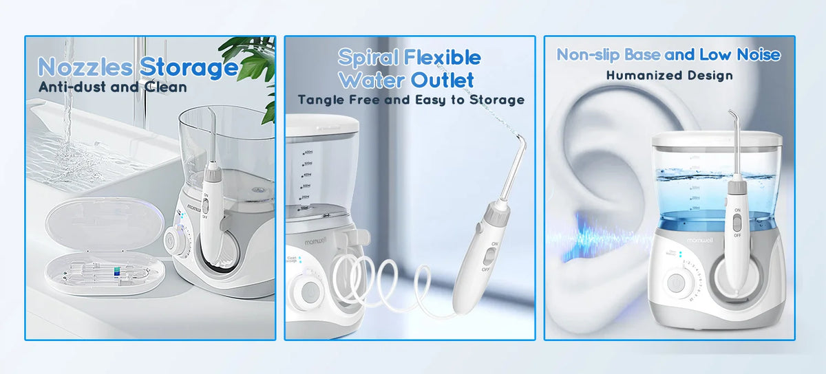 Electric Water Flosser Oral Irrigator with Multiple Tips for Adults at Home