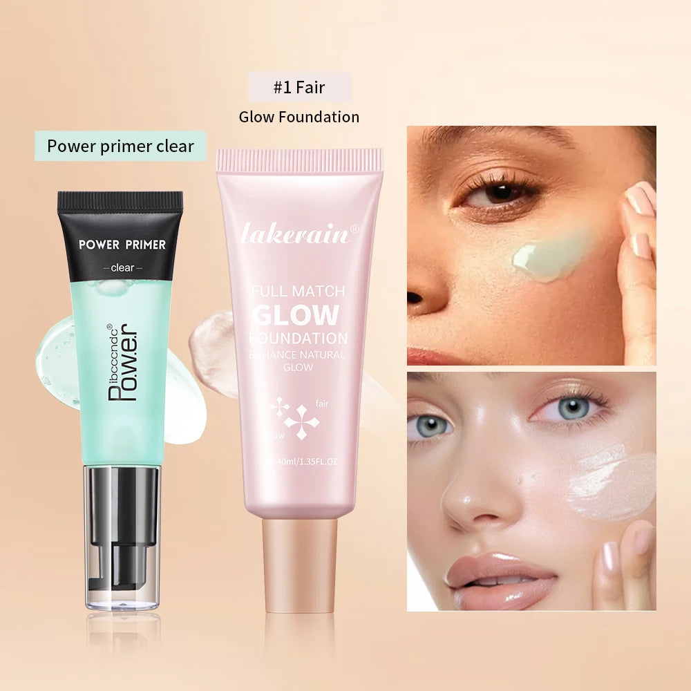 Power Primer and Glow Foundation Makeup Set for Radiant Skin for Women Daily Makeup Routine - 11