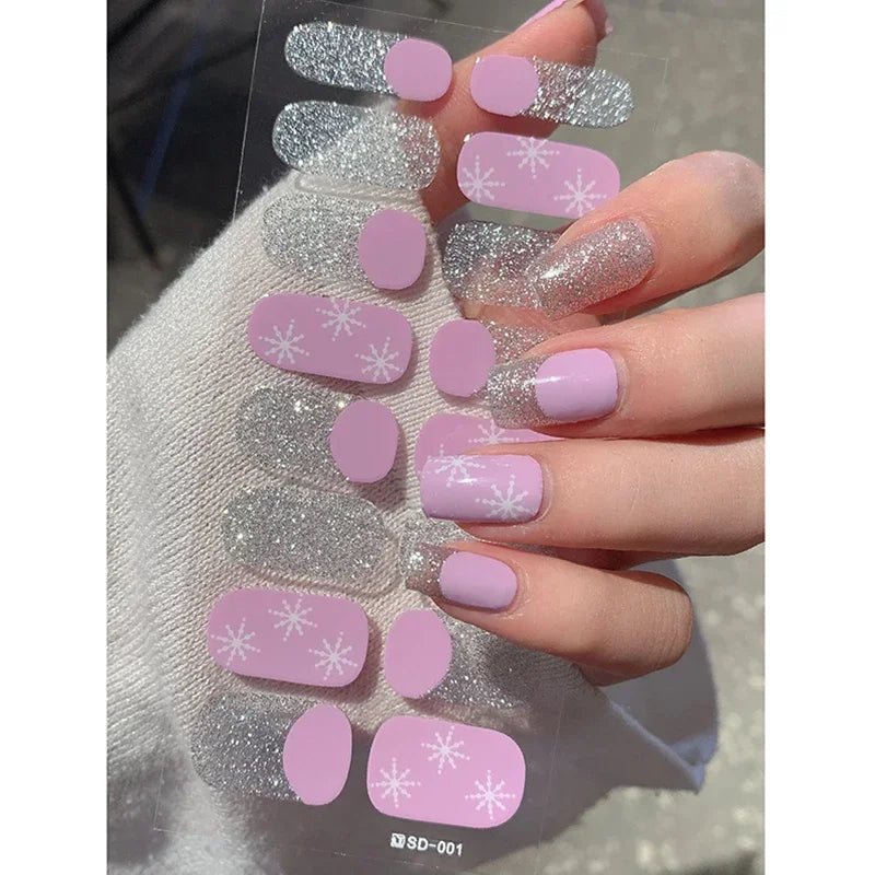 Christmas Nail Art Stickers Holiday Snowflake Decals for Women during Winter - 25