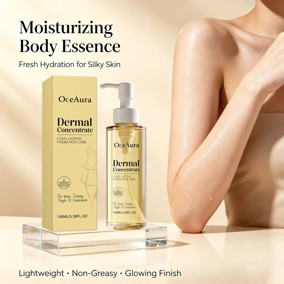 Body Care Moisturizing Serum Soften Dry Skin and Brighten Dull Tone for Unisex Body Areas