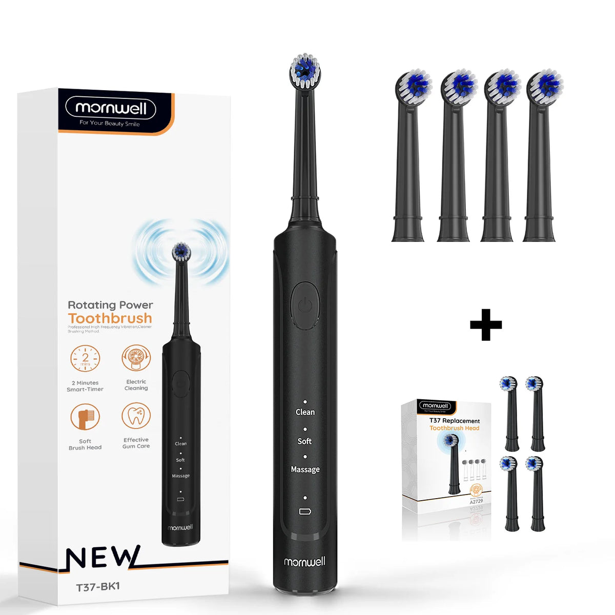 Electric Toothbrush Rechargeable Sonic Cleaning for Adults at Home Daily Oral Care