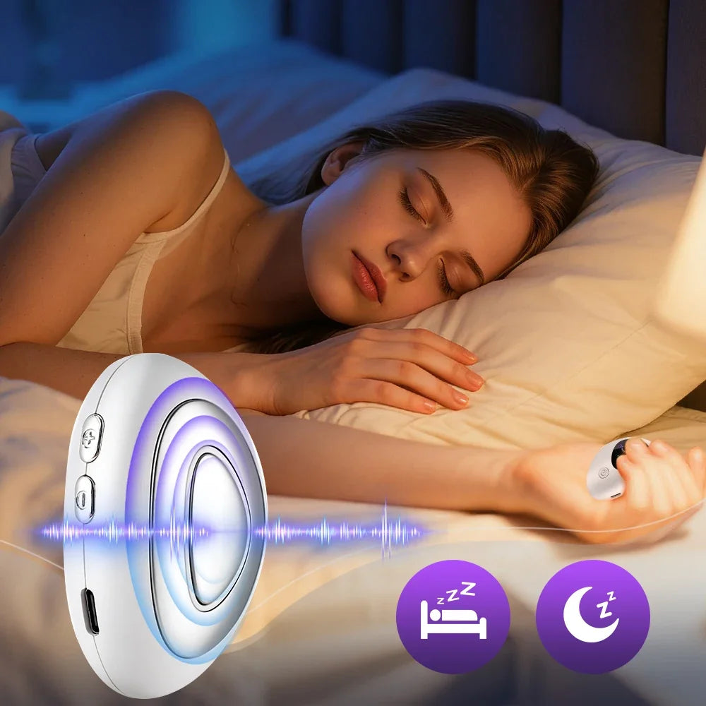 Microcurrent Sleep Aid Device Pulse Stimulation for Insomnia and Anxiety Relief at Night