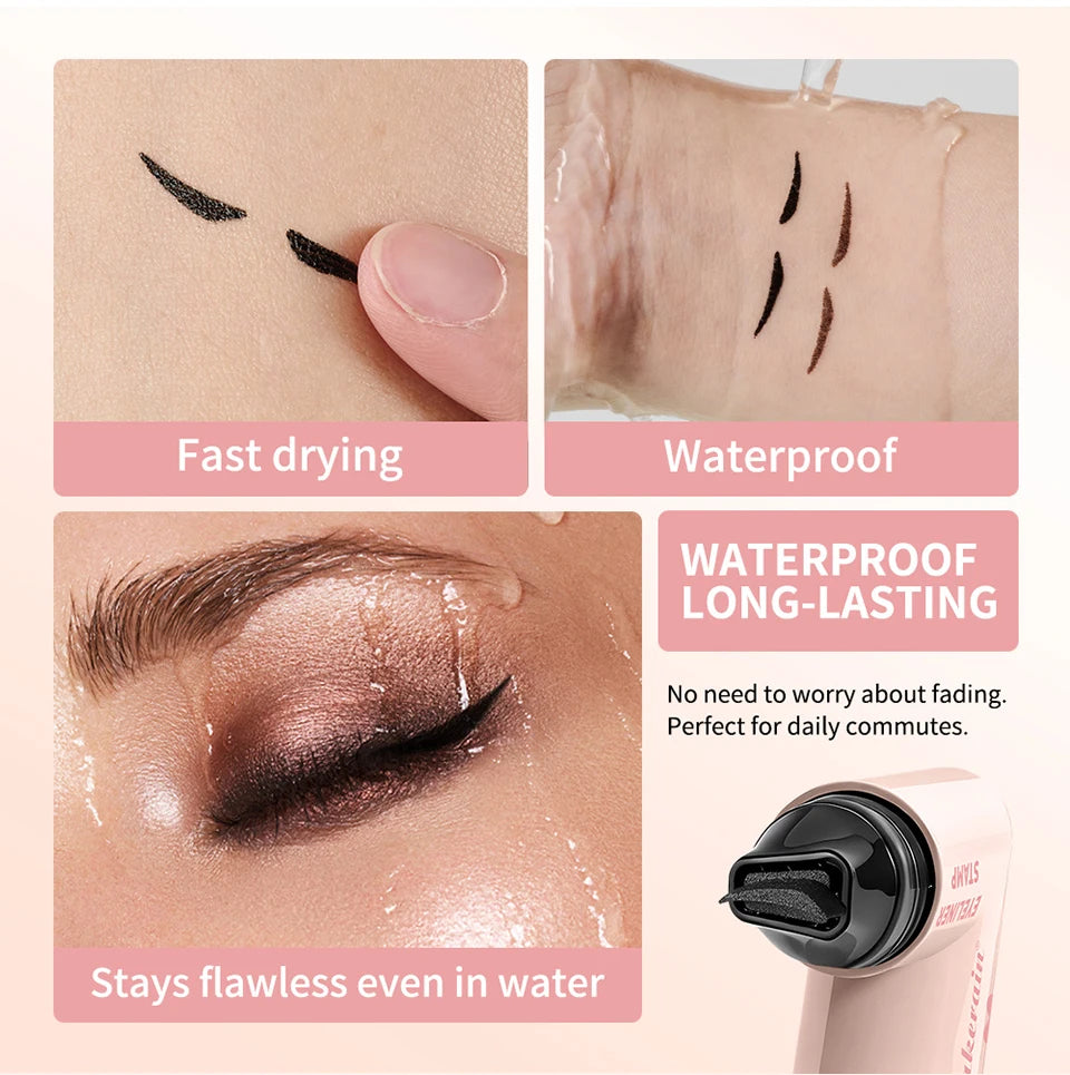 Eyeliner Stamp Waterproof Winged Tool for Beginners and Quick Makeup Routine Professionals - 12