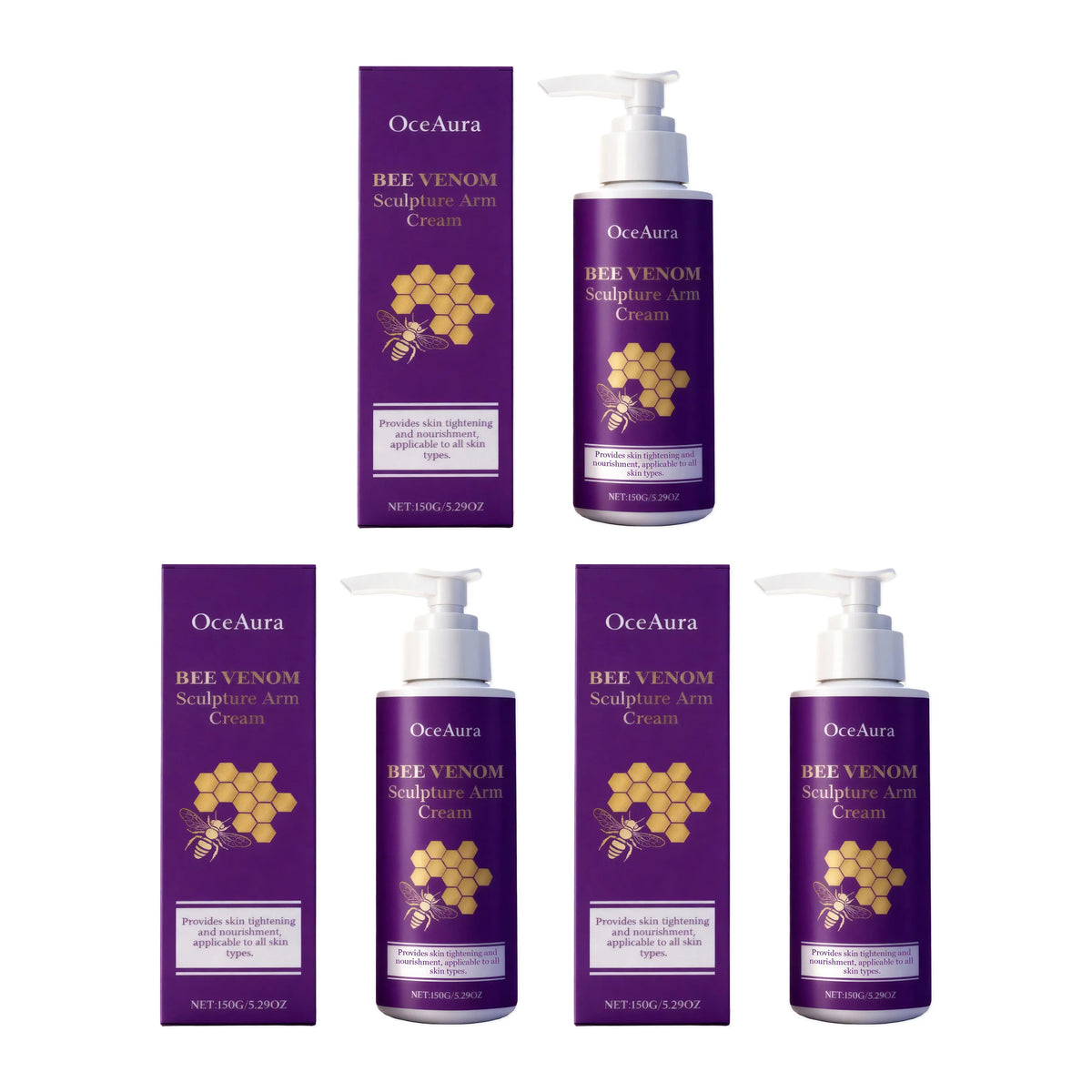 Bee Venom Sculpture Arm Cream Firming Anti Sagging Lotion for Smooth Hydrated Skin Daily Use