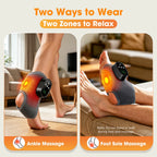 Electric Ankle Massager Heated Vibration Brace for Joint Relief at Home or After Sports