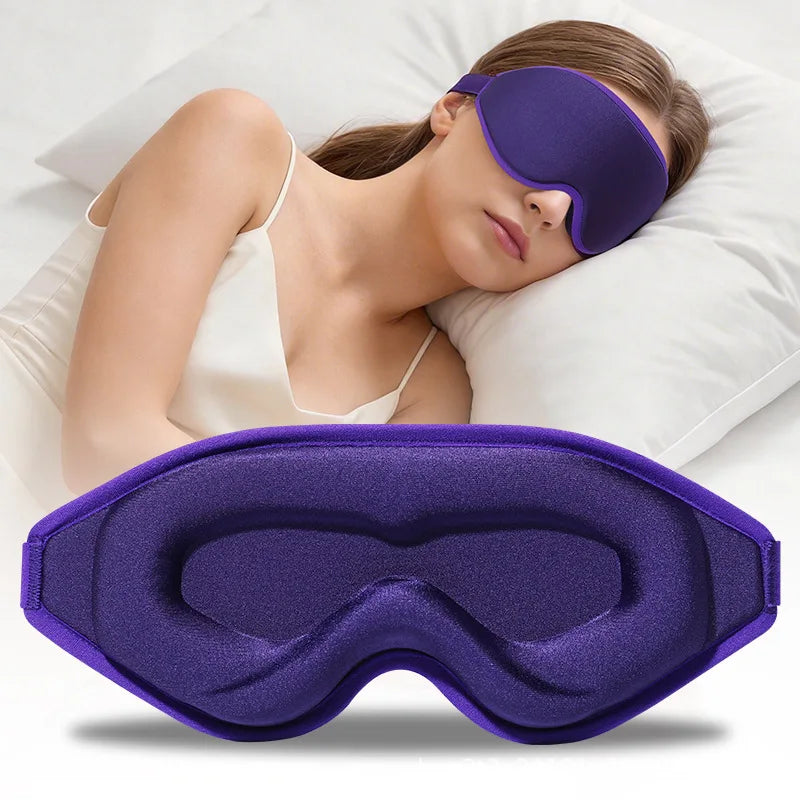 3D Sleep Mask Light Blocking Memory Foam Eye Cover for Travelers at Night