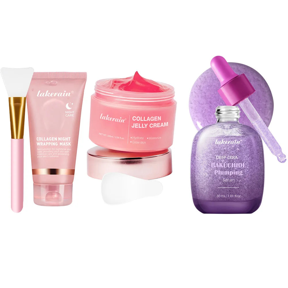 Collagen Night Wrapping Mask Hydrating Firming Peel Off Mask for Women during Bedtime Routine