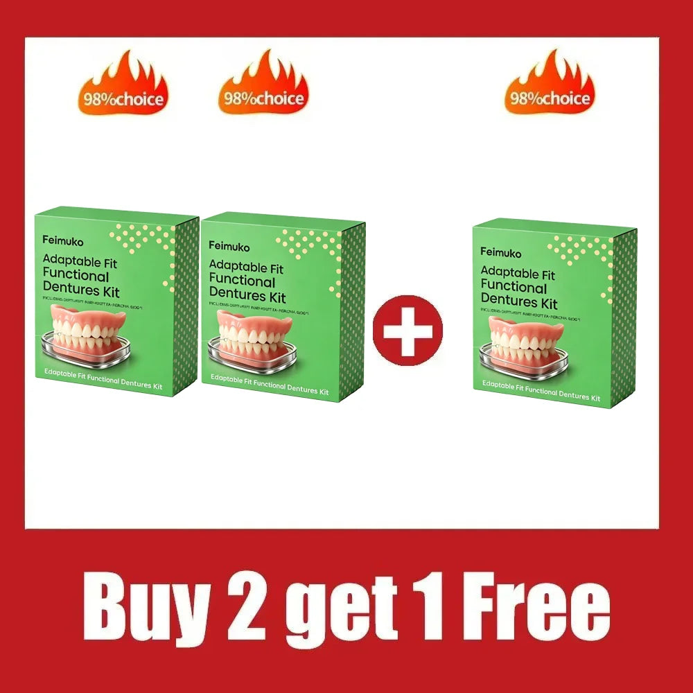 Soft Silicone Snap On Dentures Natural Fit Smile Teeth for Adults at Home Daily Use - 9