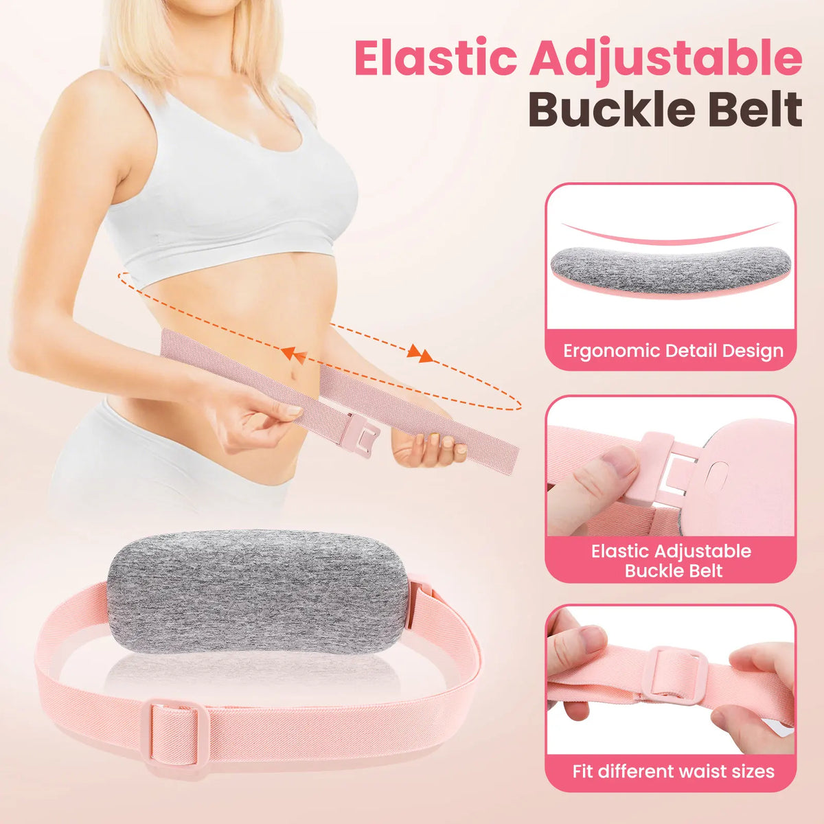 Menstrual Heating Pad Portable Vibration Massage Belt for Women at Home or Office