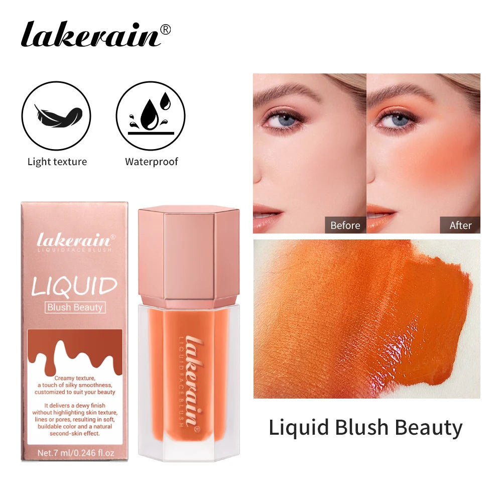 Liquid Blush Waterproof Creamy Texture Face Makeup for Natural Matte Finish Everyday Glow
