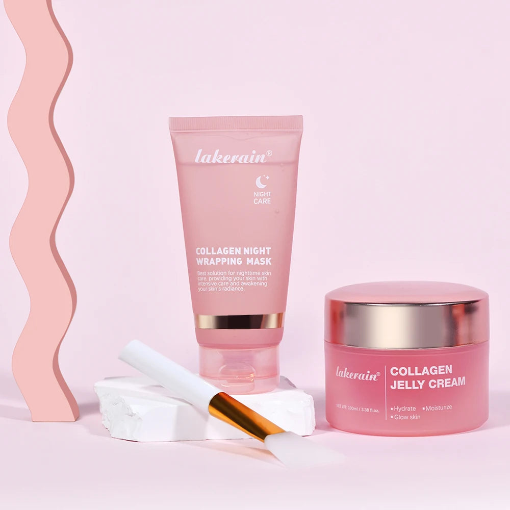 Collagen Night Wrapping Mask Hydrating Firming Peel Off Mask for Women during Bedtime Routine