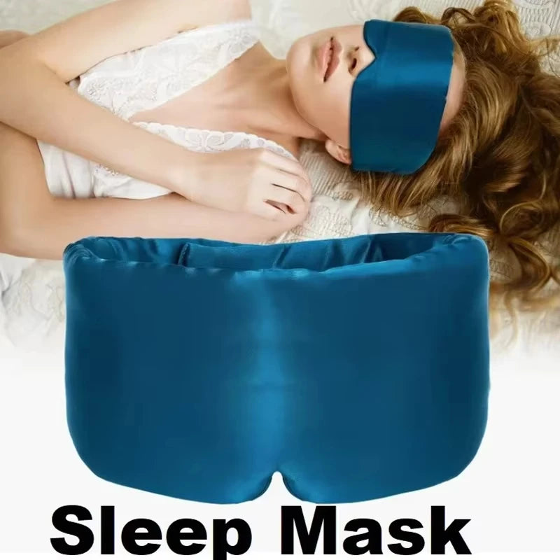 Silk Sleep Mask Blackout Eye Cover Adjustable Soft Sleeping Aid for Women Traveling and Naps - 8