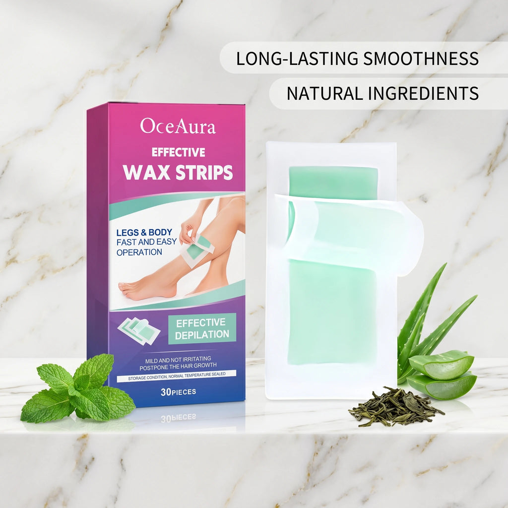 Depilatory Wax Strips Hair Removal for Smooth Skin Legs and Underarms at Home SPA Experience