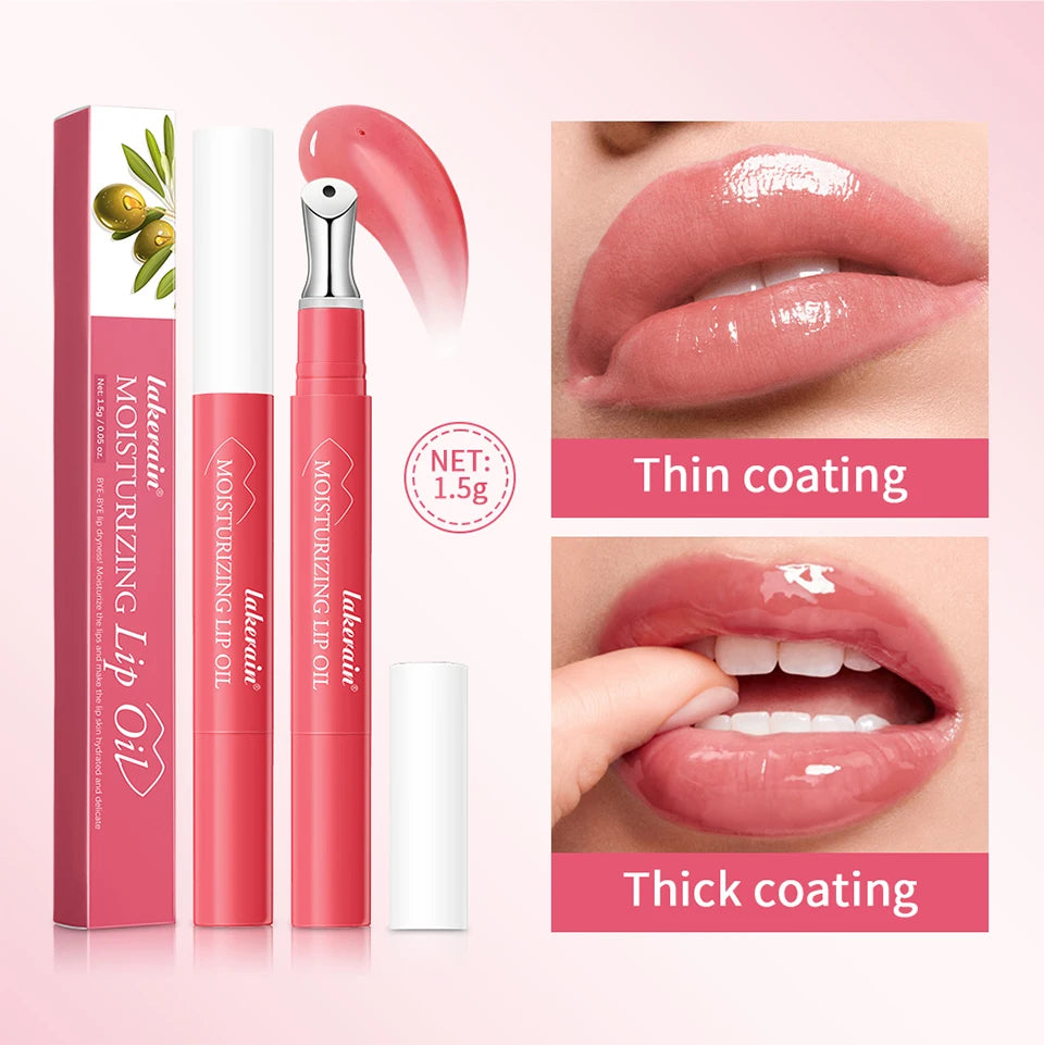 Moisturizing Lip Oil Hydrating Serum for Smoothing Dry Lips and Daily Lip Care Routine