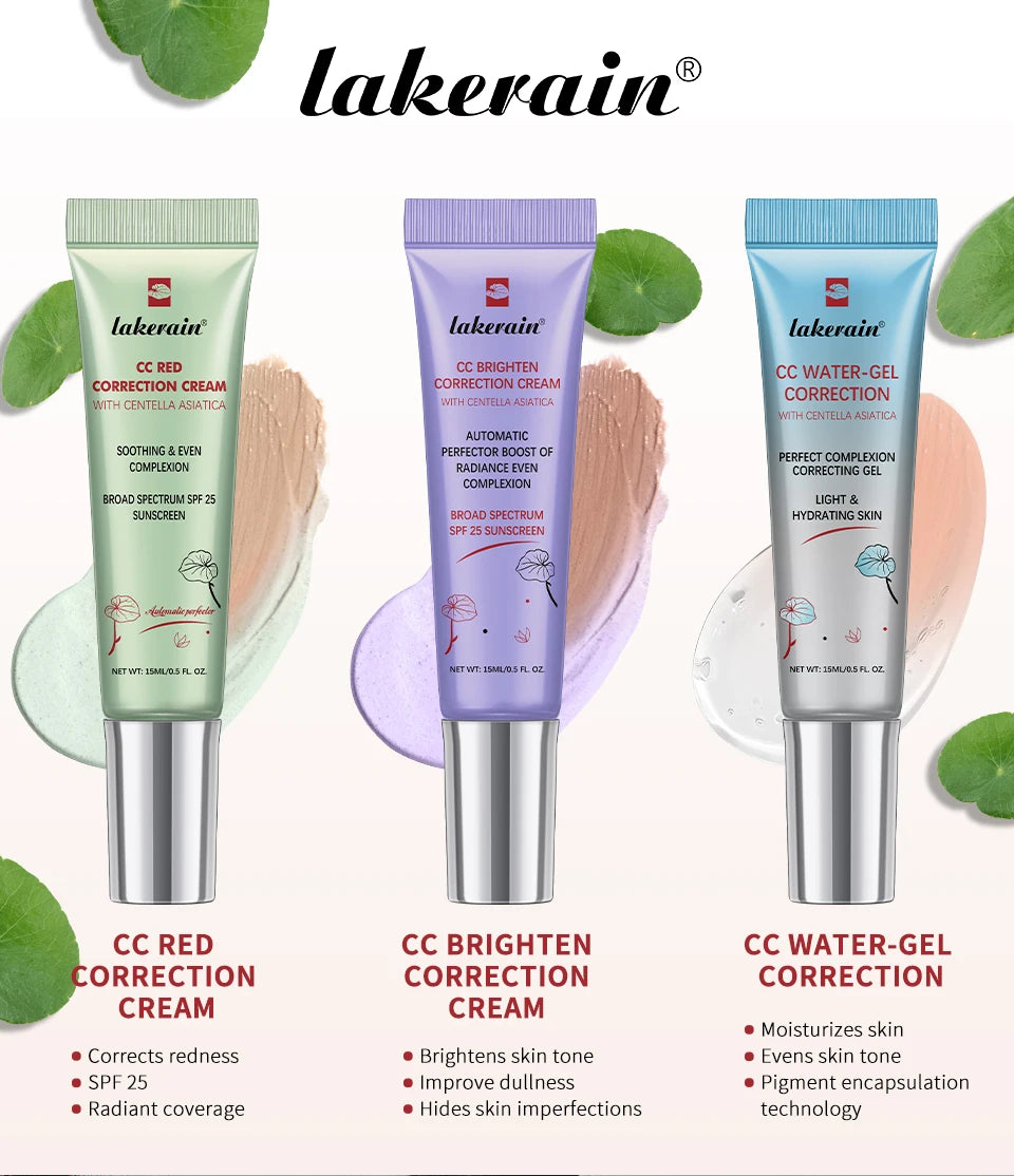 CC Water Gel Correction Cream Hydrating Foundation for Natural Glow and Daily Face Makeup