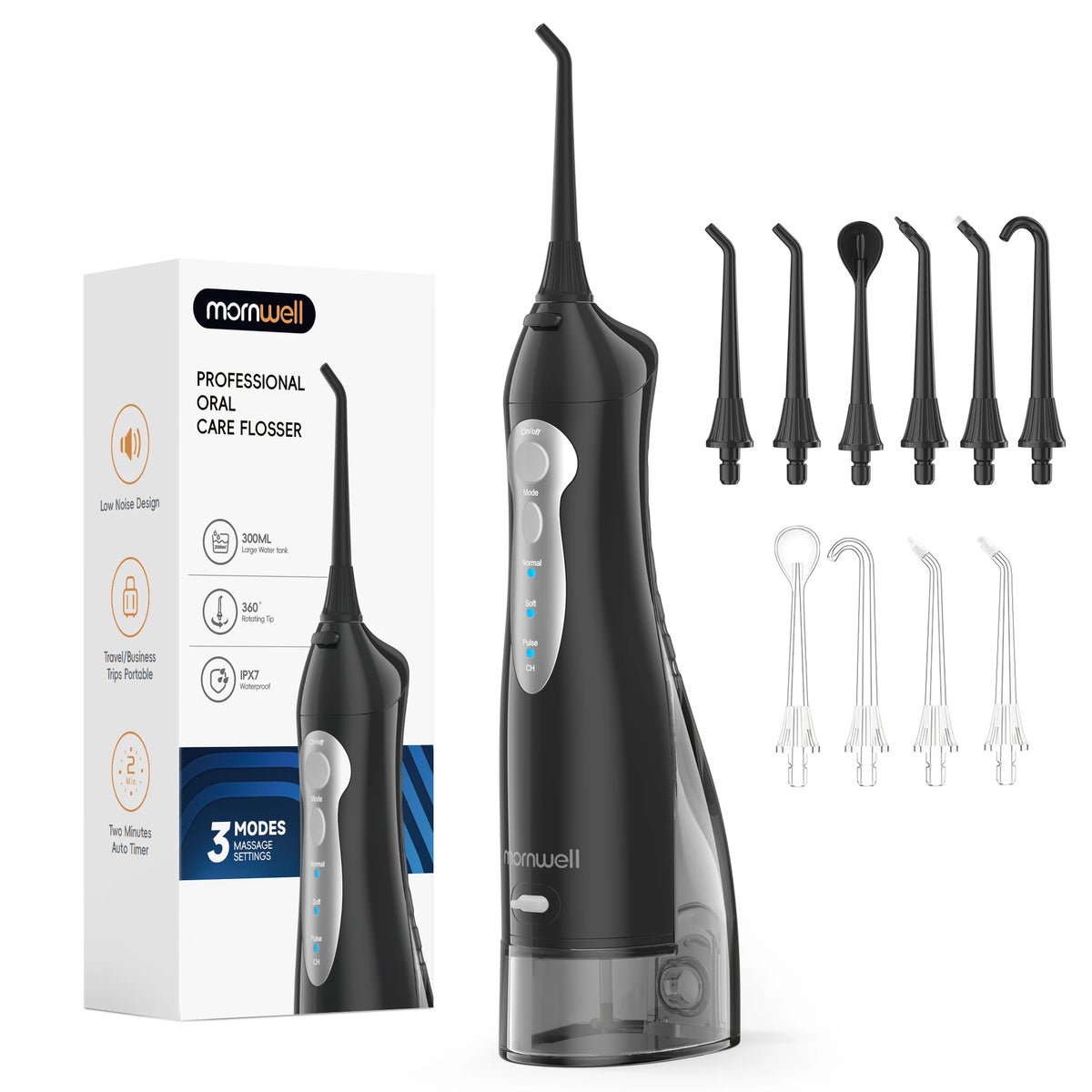 Portable Cordless Water Flosser Rechargeable Oral Irrigator for Travel and Home Cleaning