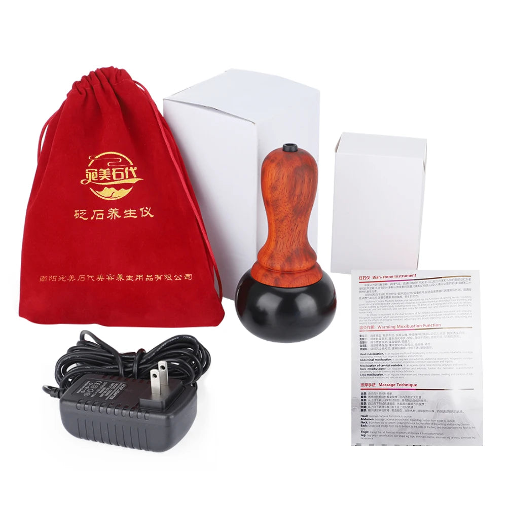 Electric Gua Sha Massager Hot Stone Therapy Tool for Body Relaxation at Home and Spa