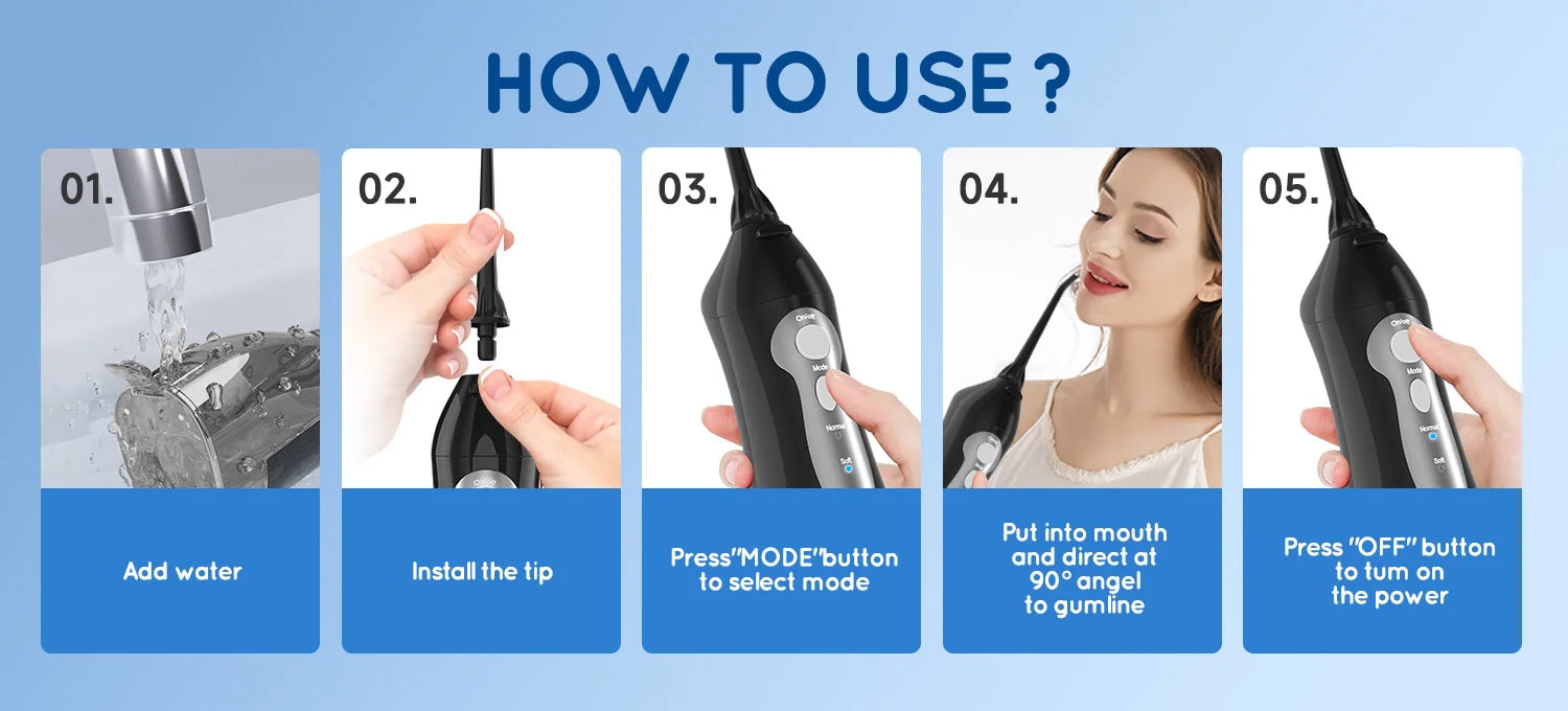 Electric Toothbrush Water Flosser Combo Rechargeable Oral Irrigator for Adults - 12
