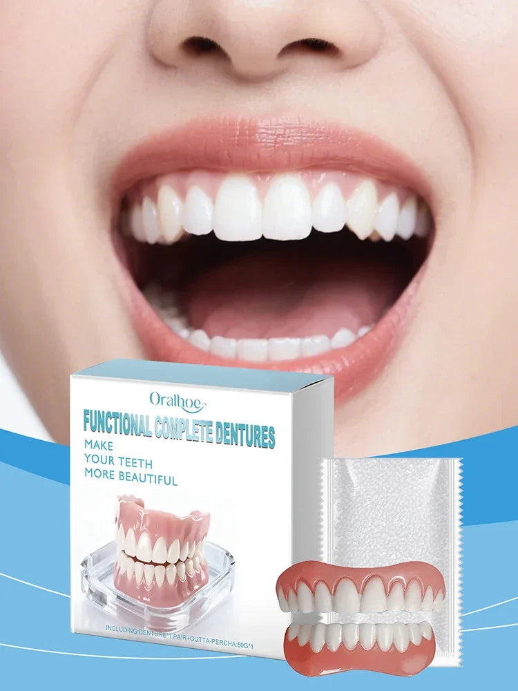 Fake Teeth Dentures Instant Smile Veneers for Men and Women for Natural Looking Oral Comfort - 7