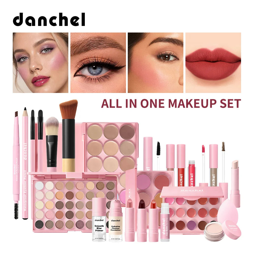 All In One Makeup Kit Professional Beauty Set for Women and Teens for Daily Travel Looks