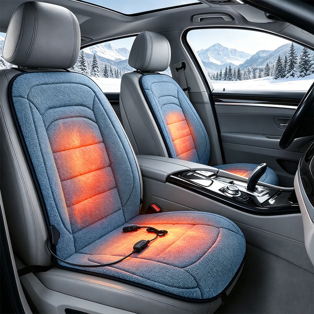 Heated Car Seat Cushion Thermal Pad Warmer for Drivers in Winter Cold Morning Commuting - 7