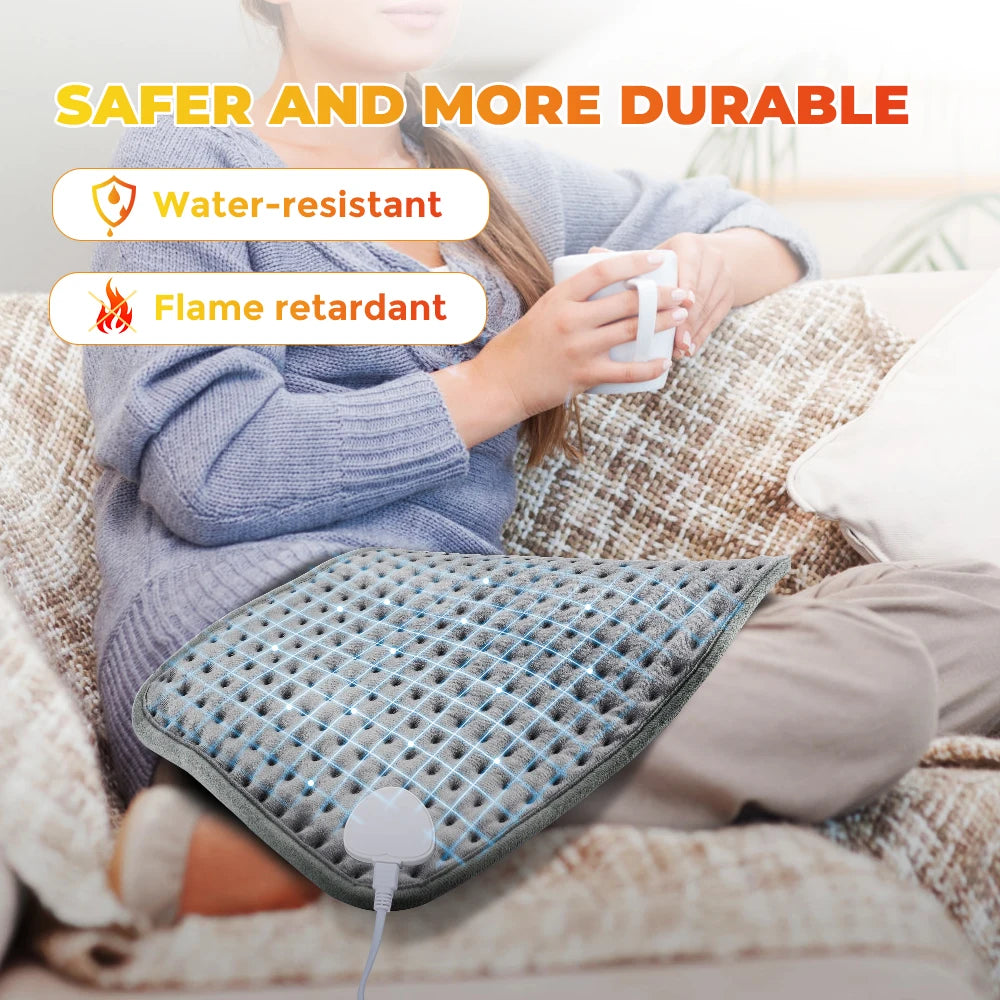 Electric Heating Pad with 9 Heat Settings and Timer for Home and Office Use During Winter