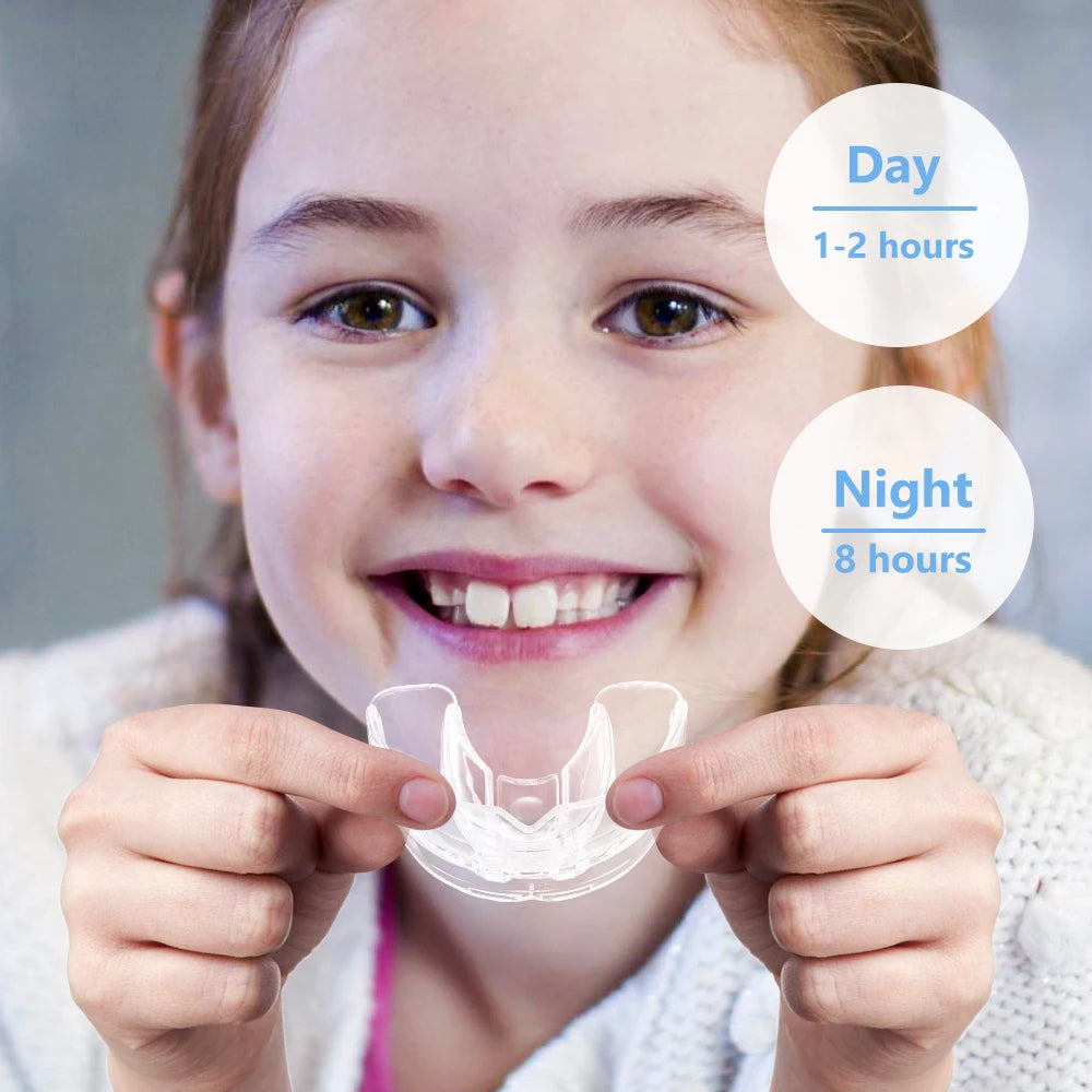 Dental Orthodontic Braces Set Silicone Teeth Alignment Trainer for Kids during Day and Night