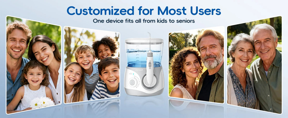 Electric Water Flosser Oral Irrigator with Multiple Tips for Adults at Home
