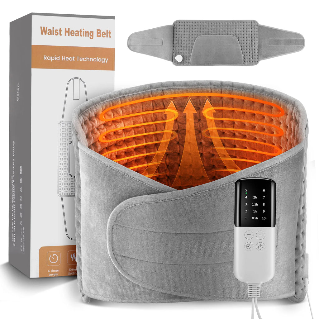 Electric Heating Pad with Hand Pockets Adjustable Warm Wrap for Waist Back at Home