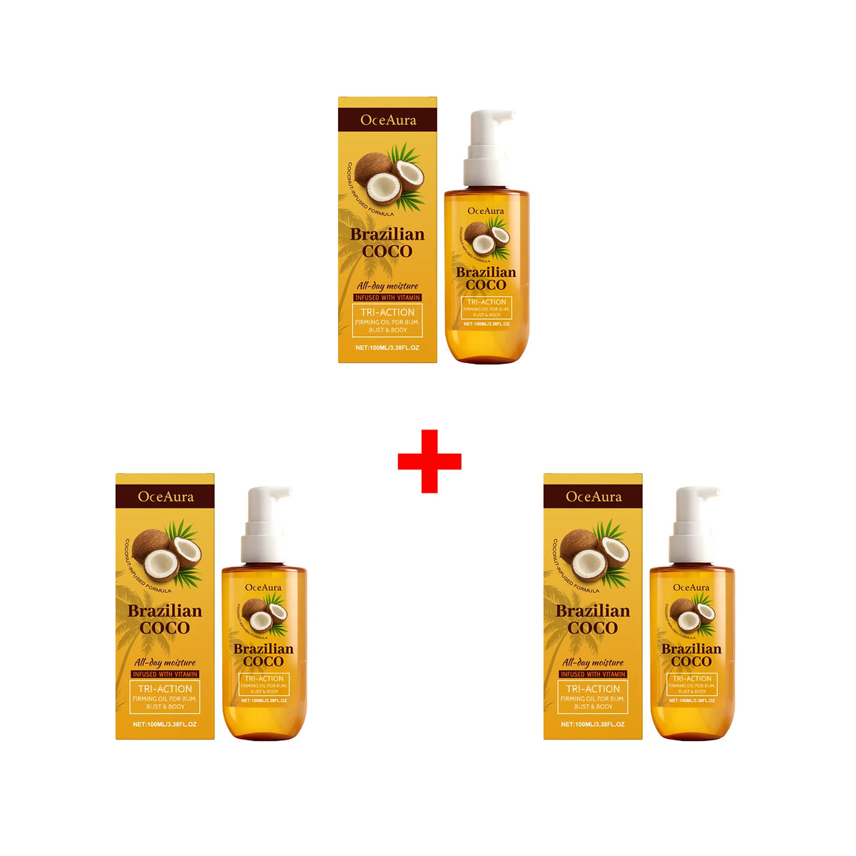 Coconut Firming Oil Skin Tightening and Hydrating Moisturizer for Women for Daily Body Care