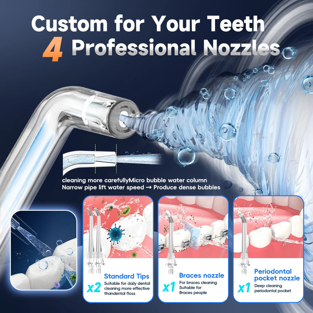 Electric Toothbrush Water Flosser Combo Oral Care Kit for Adults at Home