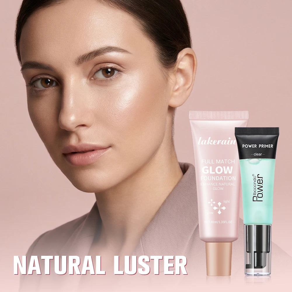 Power Primer and Glow Foundation Makeup Set for Radiant Skin for Women Daily Makeup Routine - 2