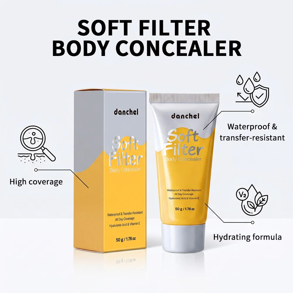 Body Concealer Waterproof Transfer Resistant Foundation for Skin Scars Tattoos