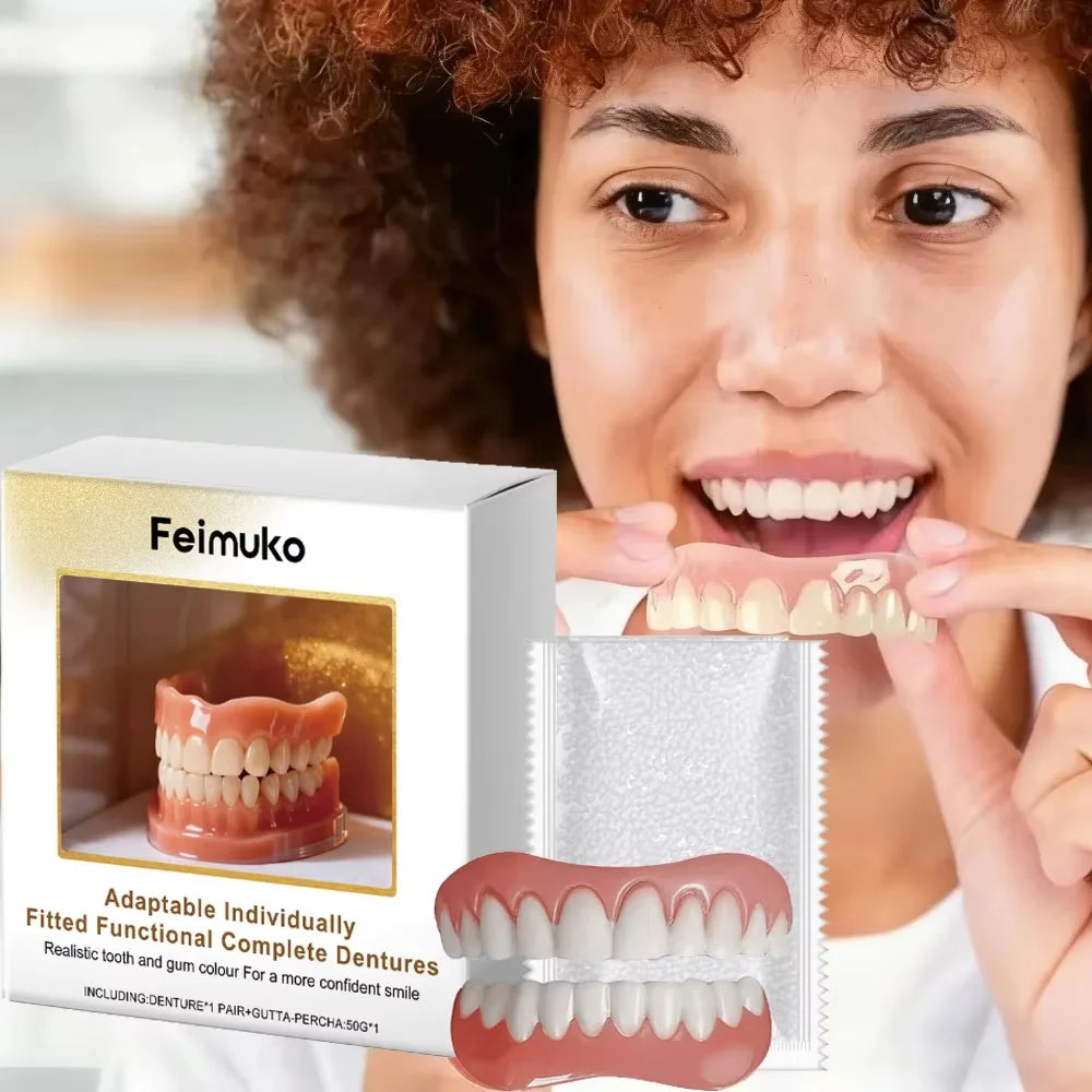 Denture Silicone Kit Comfortable Reline Set for Instant Smile Makeover at Home and Daily Wear