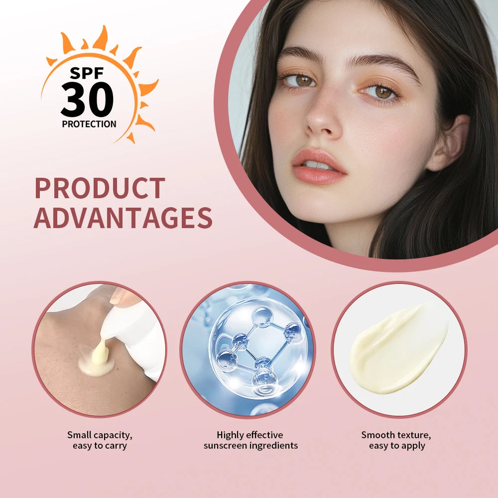 Anti Pigment Day Cream SPF 30 Moisturizing Face Sunscreen for Daily Skin Care and Protection