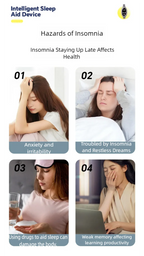 Microcurrent Sleep Aid Device EMS Pulse Massager for Restful Sleep and Anxiety Relief at Home