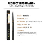 Waterproof Brow Pencil and Gel Smudge Proof Eyebrow Makeup for Women Daily Beauty Routine