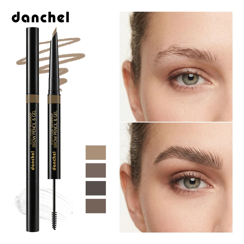 Waterproof Brow Pencil and Gel Smudge Proof Eyebrow Makeup for Women Daily Beauty Routine