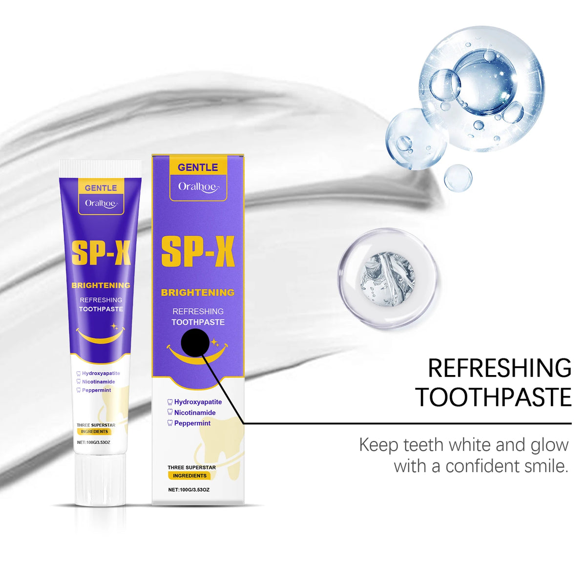 Brightening Toothpaste Teeth Whitening Stain Remover for Daily Oral Care at Home