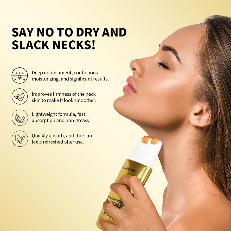 Firming Neck Cream with Roller Anti Aging Moisturizer for Women at Night