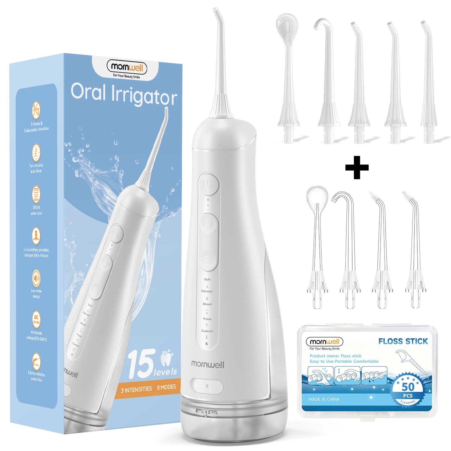 Electric Oral Irrigator Portable Water Flosser with 5 Cleaning Modes for Daily Dental Care - 20