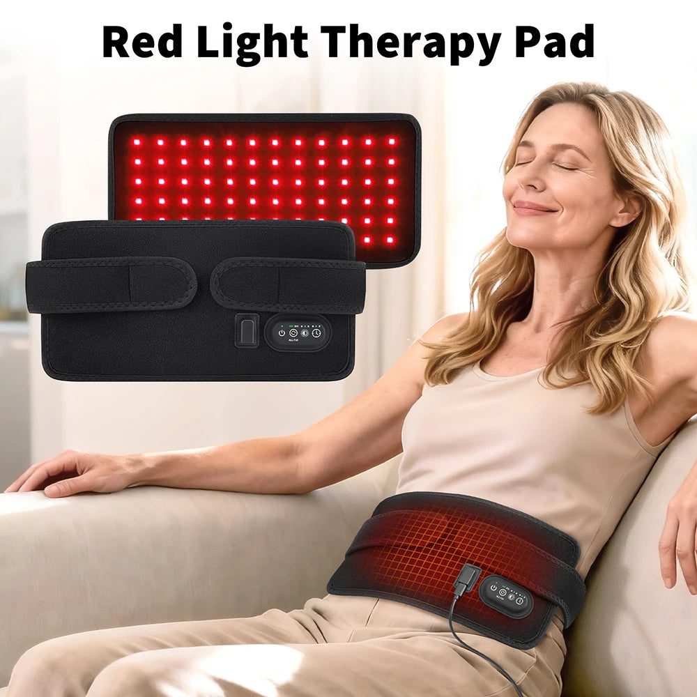 Red Light Therapy Device Infrared Heat Belt for Home Use on Body Joints and Waist Pain Relief