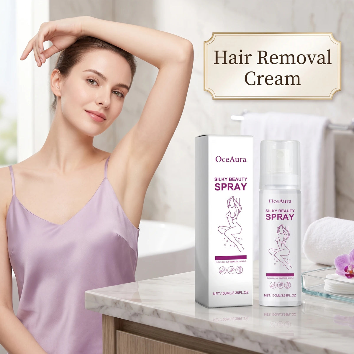 Body Hair Remover Spray Gentle Depilatory Mousse for Women and Men for Smooth Skin at Home