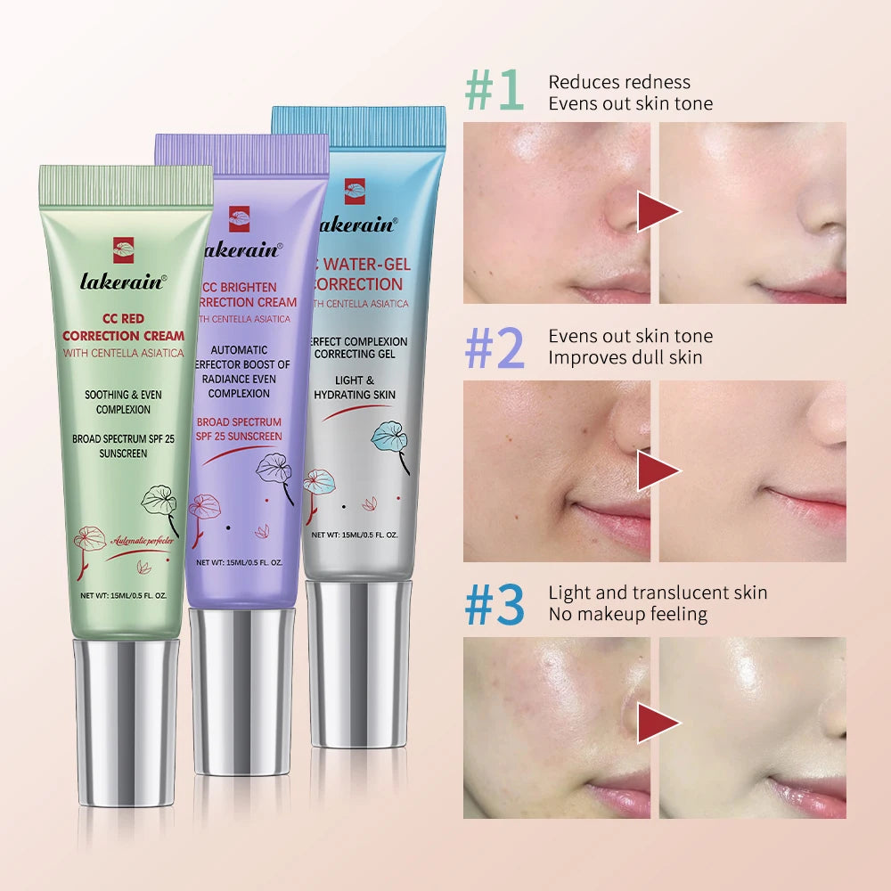 CC Water Gel Correction Cream Hydrating Foundation for Natural Glow and Daily Face Makeup